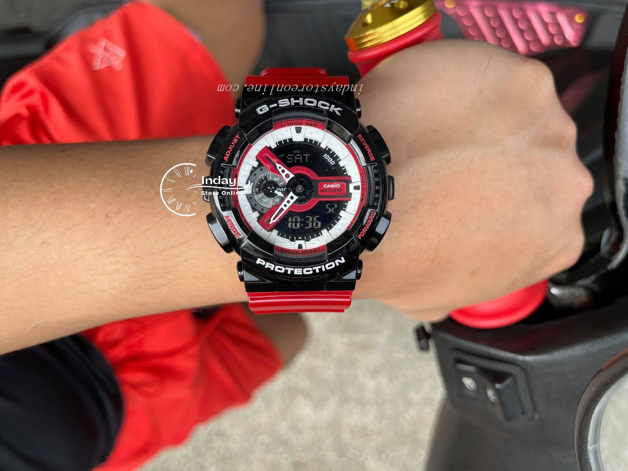 Casio G-Shock Men's Watch GA-110RB-1A Analog-Digital GA-110 Series Mineral Glass Resin Band