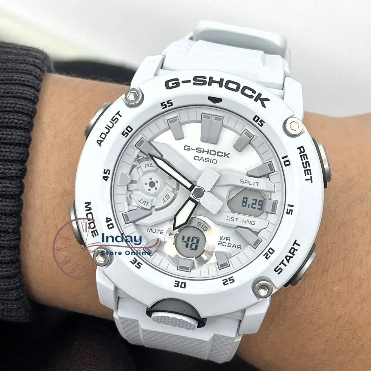 Casio G-Shock Men's Watch GA-2000S-7A Analog-Digital Shock Resistant Shock Resistant Carbon Core Guard Structure