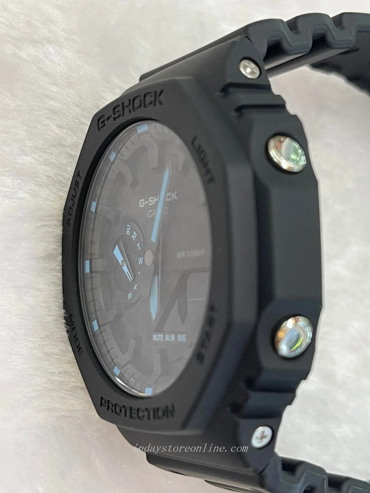 Casio G-Shock Men's Watch GA-2100-1A2 Analog-Digital 2100 Series Matte Black Neon Accent