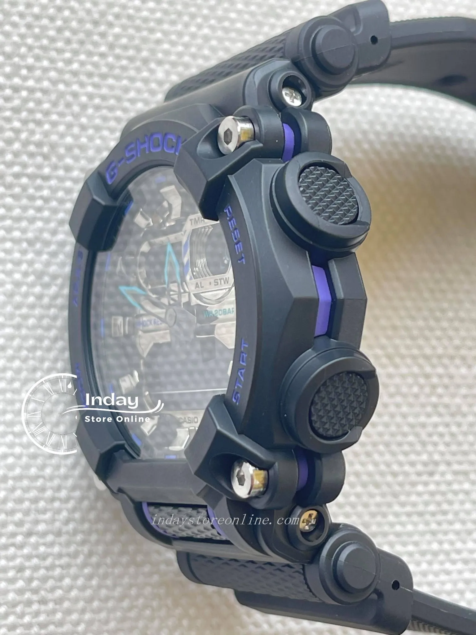 Casio G-Shock Men's Watch GA-900AS-1A Analog-Digital GA-900 GARISH Series Black Color Resin Band Shock Resistant