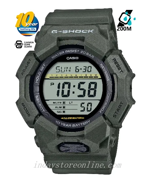 Casio G-Shock Men's Watch GD-010-3D Resin Band Shock Resistant Battery Life 10-Years