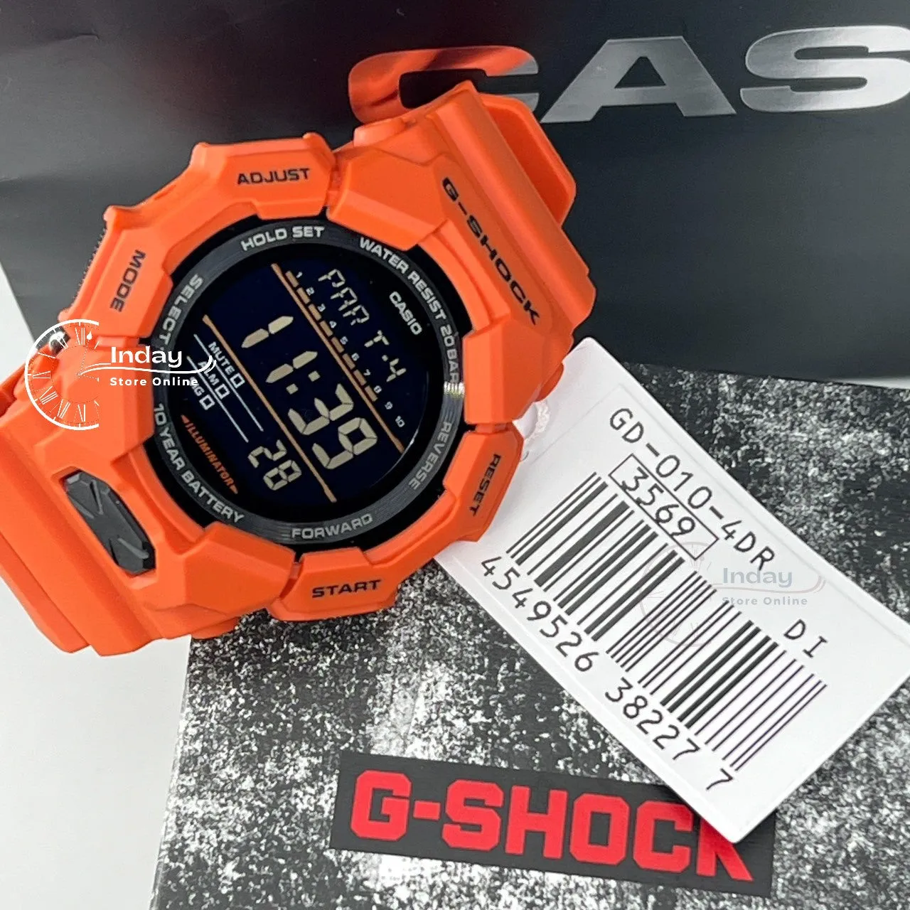 Casio G-Shock Men's Watch GD-010-4D Resin Band Shock Resistant Battery Life 10-Years