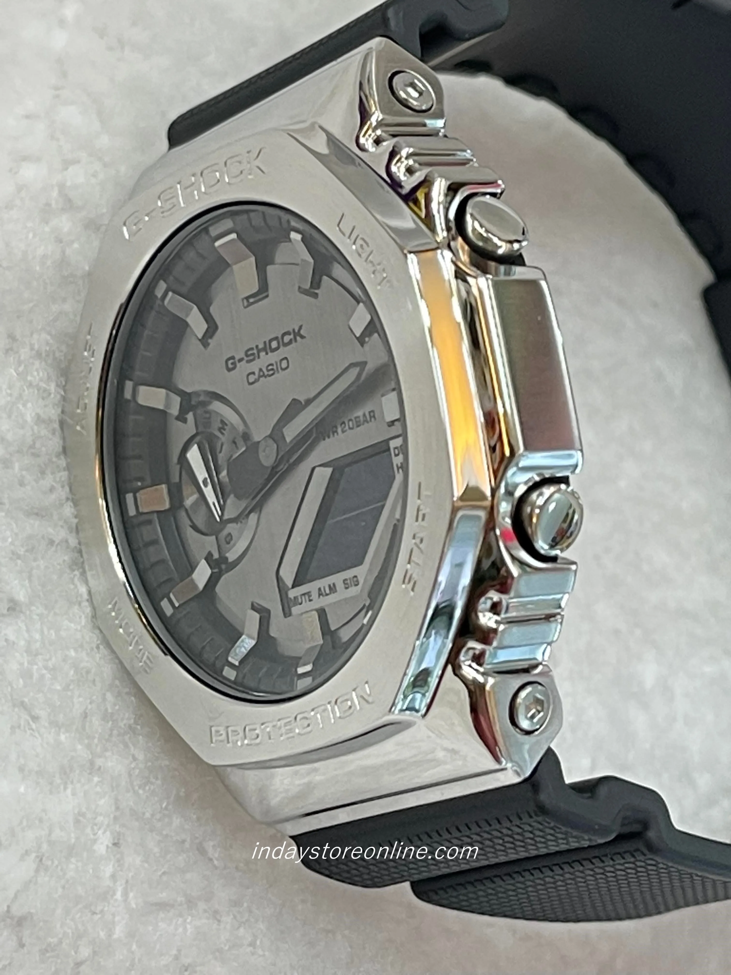 Casio G-Shock Men's Watch GM-2100-1A Analog-Digital GM-2100 Series Resin Band Neobrite Shock Resistant Mineral Glass