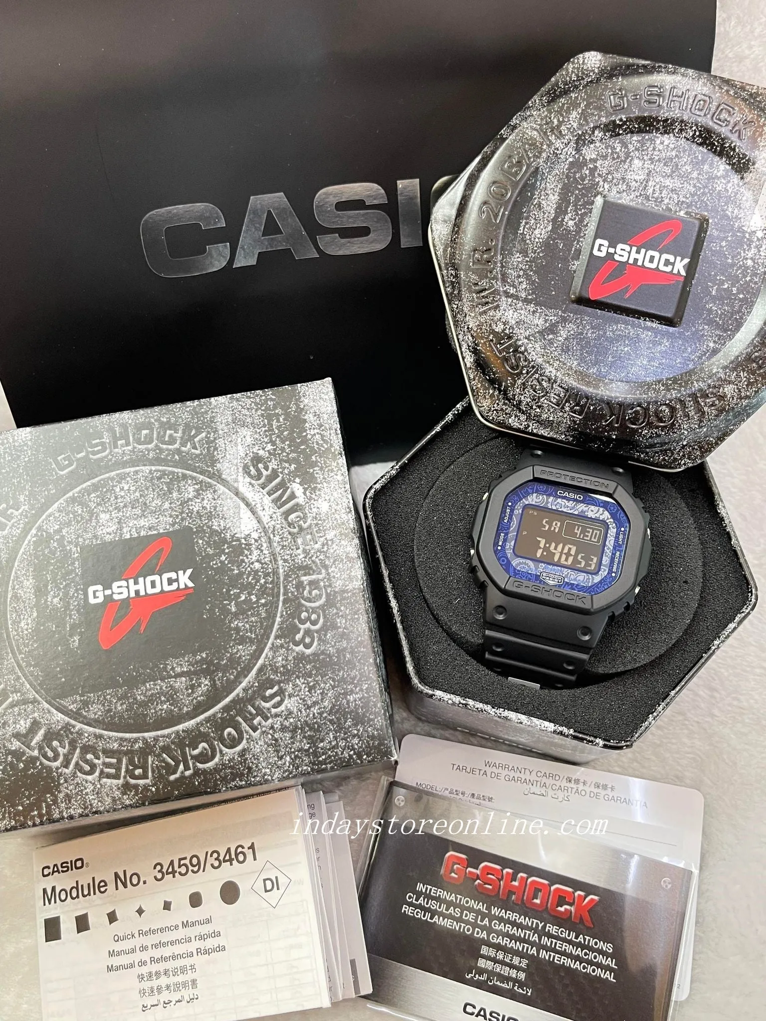 Casio G-Shock Men's Watch GW-B5600BP-1 Origin GW-B5600 Series Blue and Black Color Tough Solar (Solar powered)