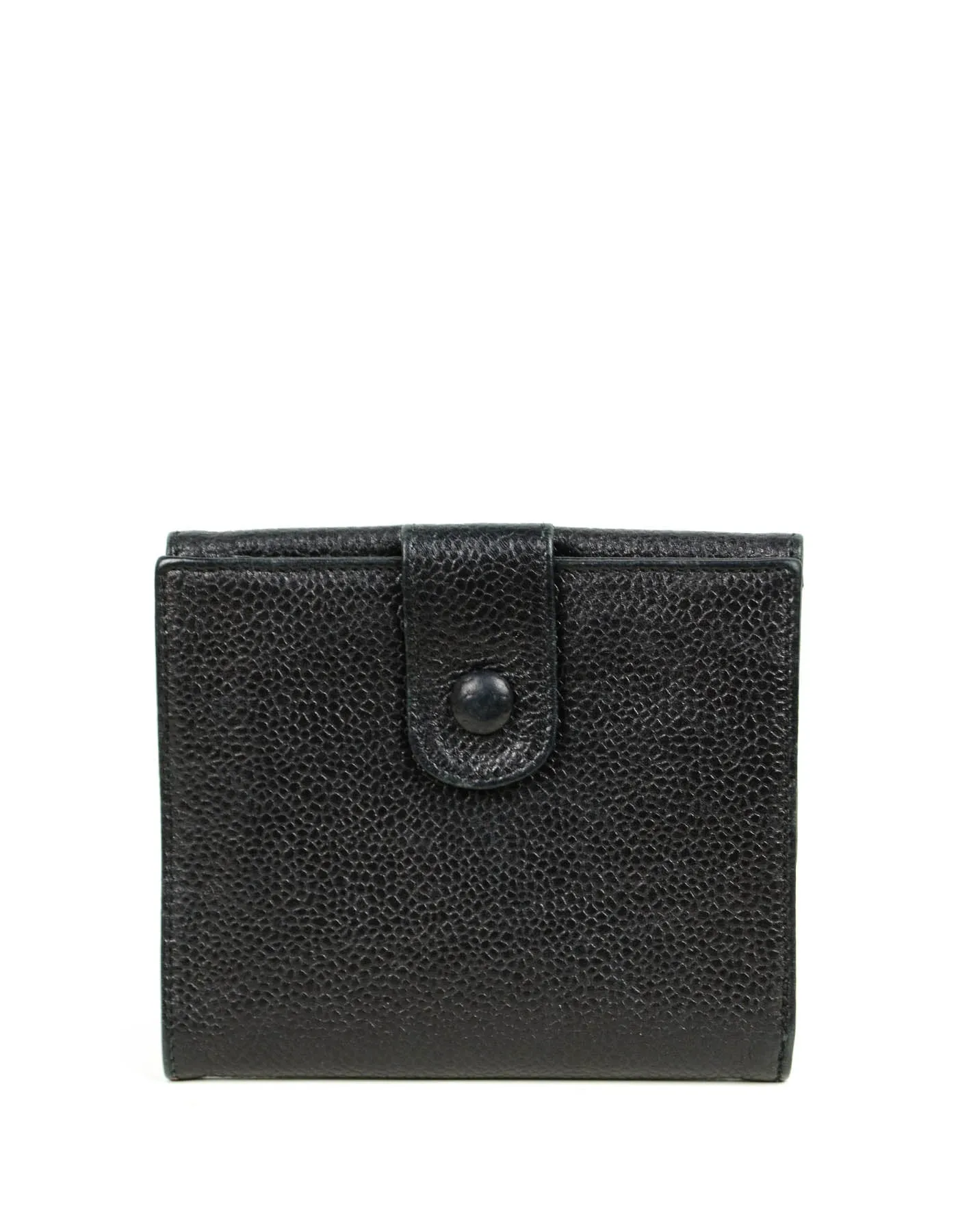 Chanel Black Caviar Leather Timeless CC Compact Wallet