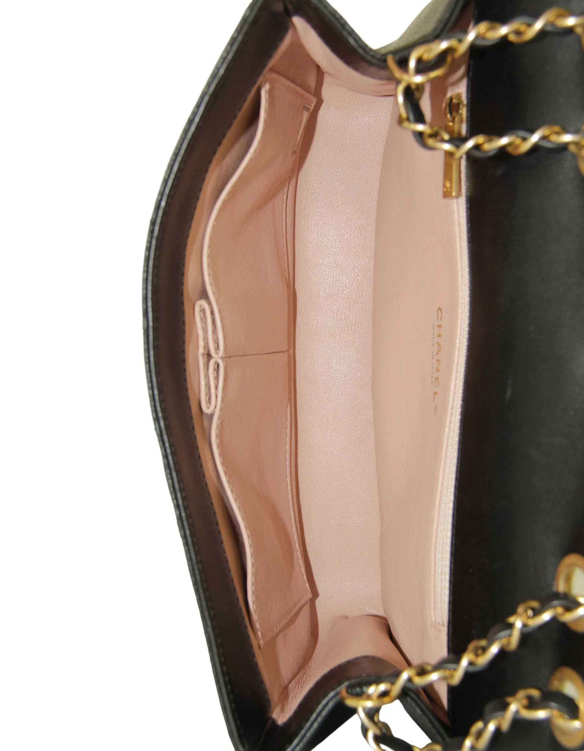 Chanel Black Caviar Medium CC Filigree Flap Crossbody Bag