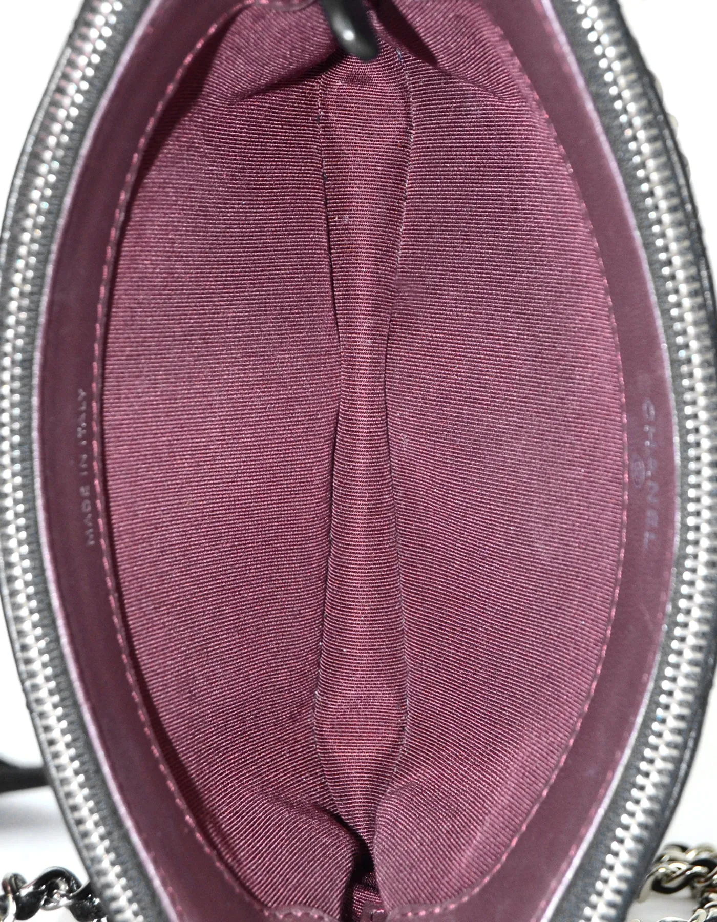 Chanel Black Lambskin Quilted Leather Classic Clutch with Chain