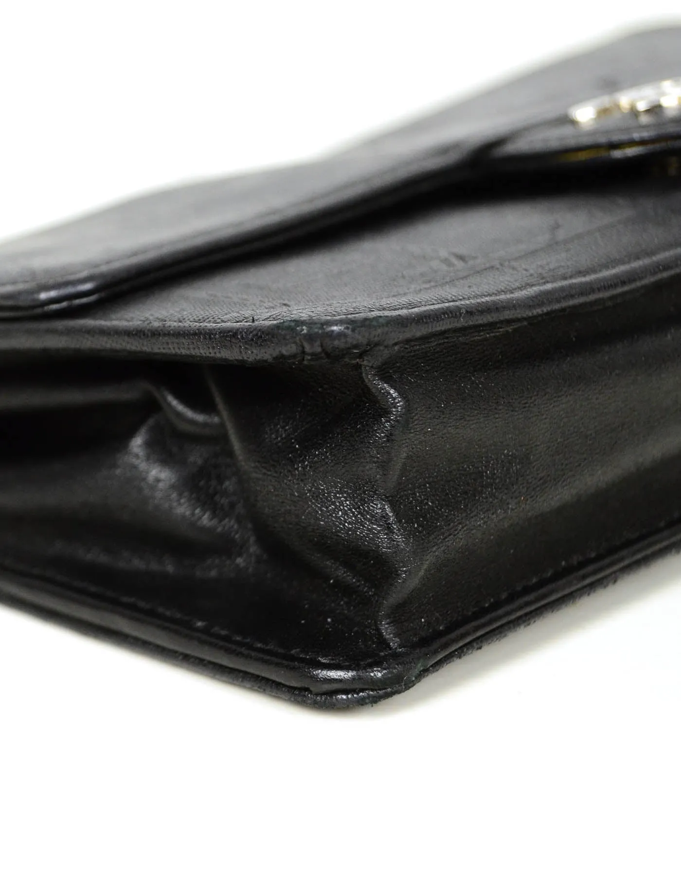 Chanel Black Nylon Travel Ligne Wallet on Chain WOC Crossbody Bag