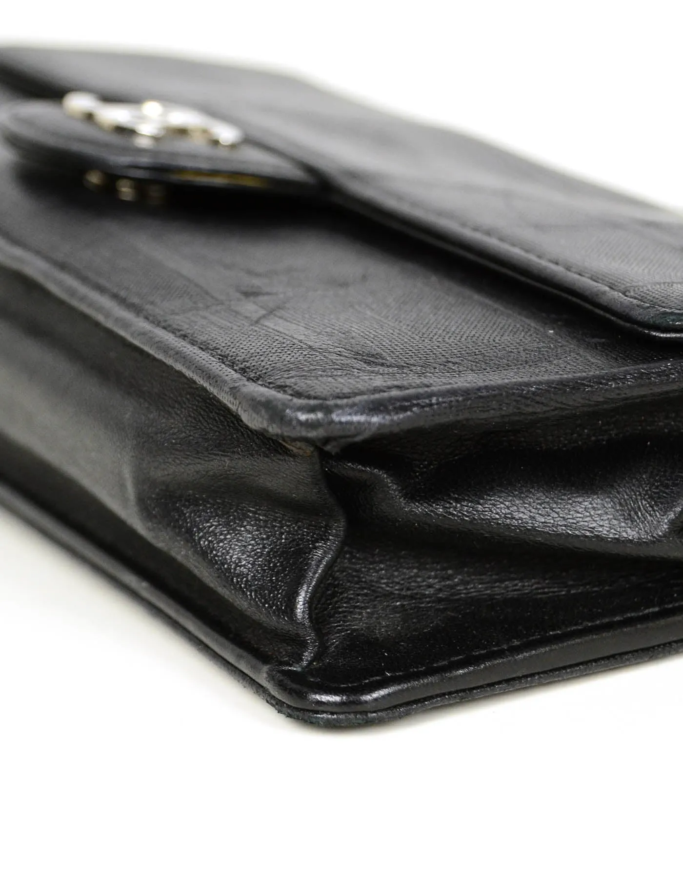 Chanel Black Nylon Travel Ligne Wallet on Chain WOC Crossbody Bag