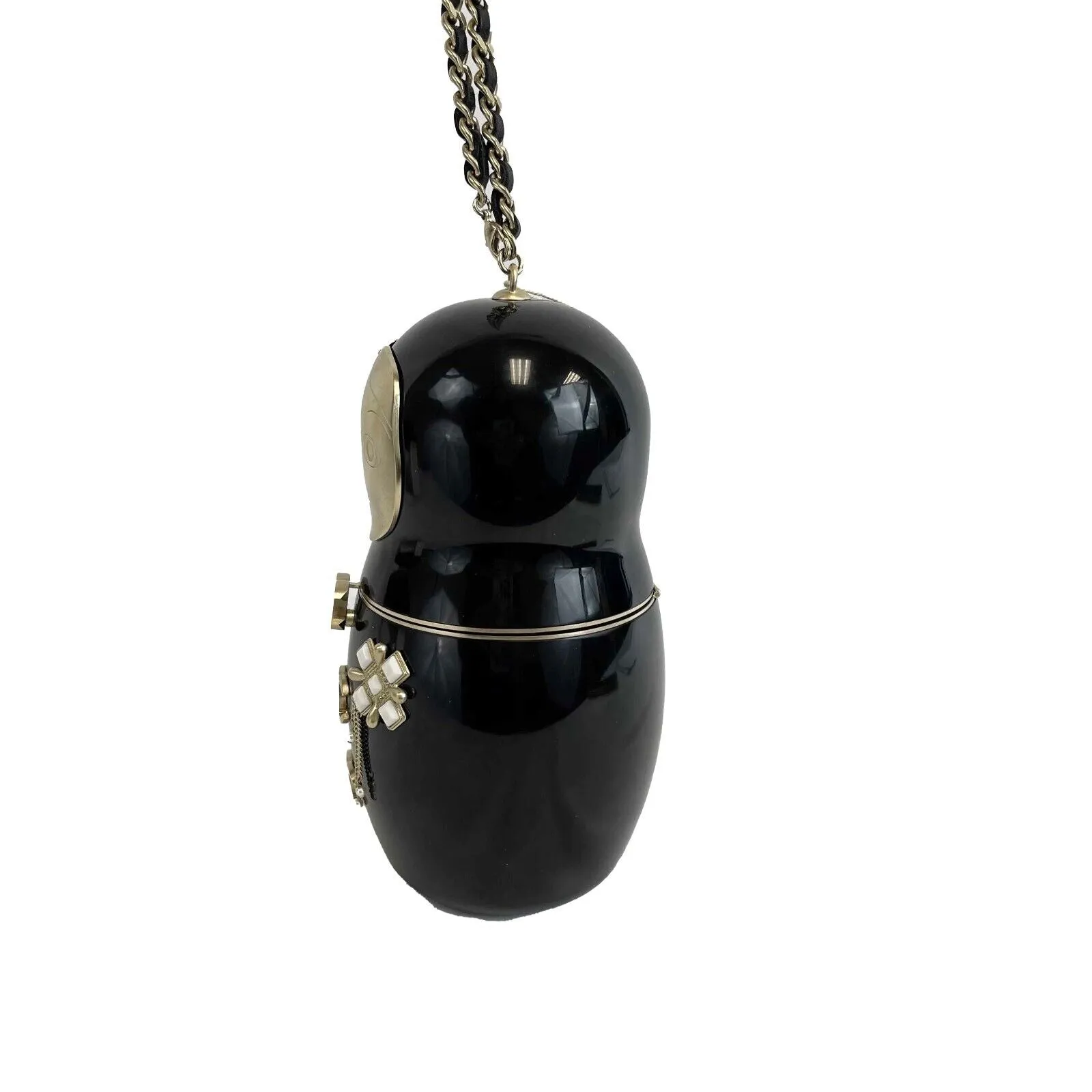 CHANEL - Doll Clutch Rare Minaudiere Bag Moscow Matryoshka CC Gripoix Wristlet