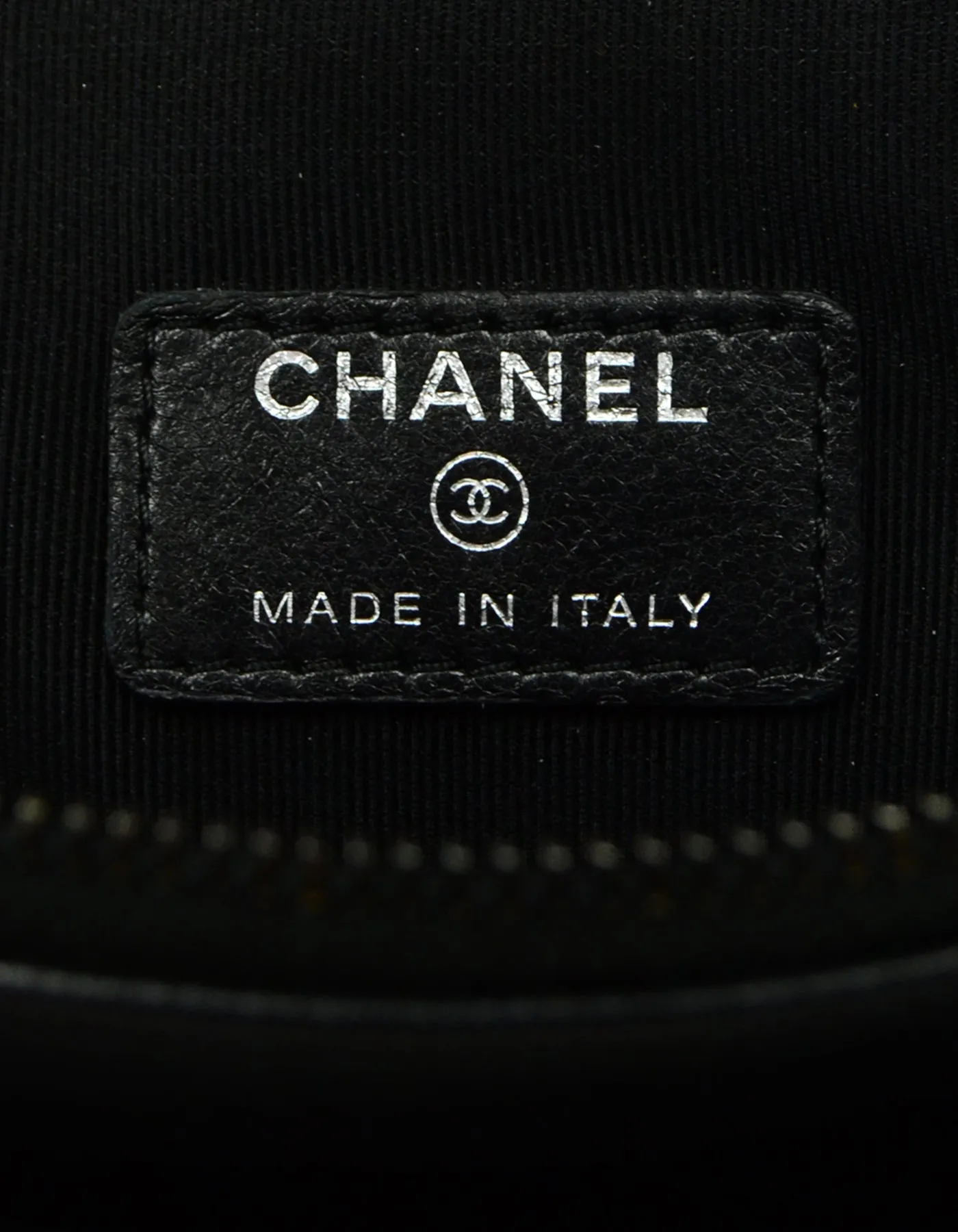 Chanel SO Black Lambskin Quilted Pouch