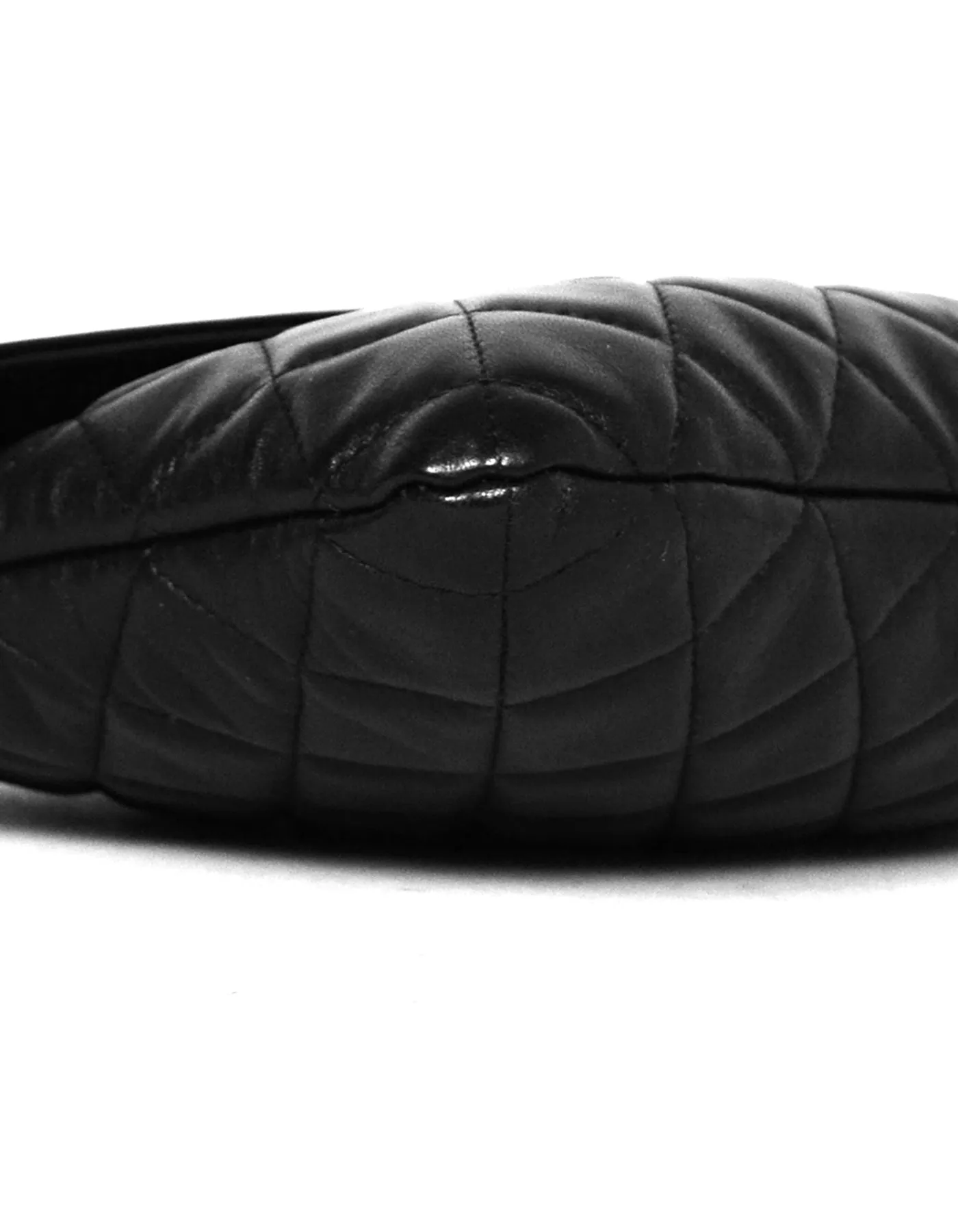 Chanel SO Black Lambskin Quilted Pouch