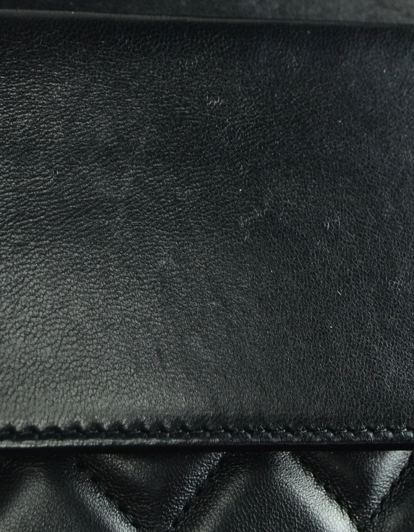 Chanel SO Black Lambskin Quilted Pouch