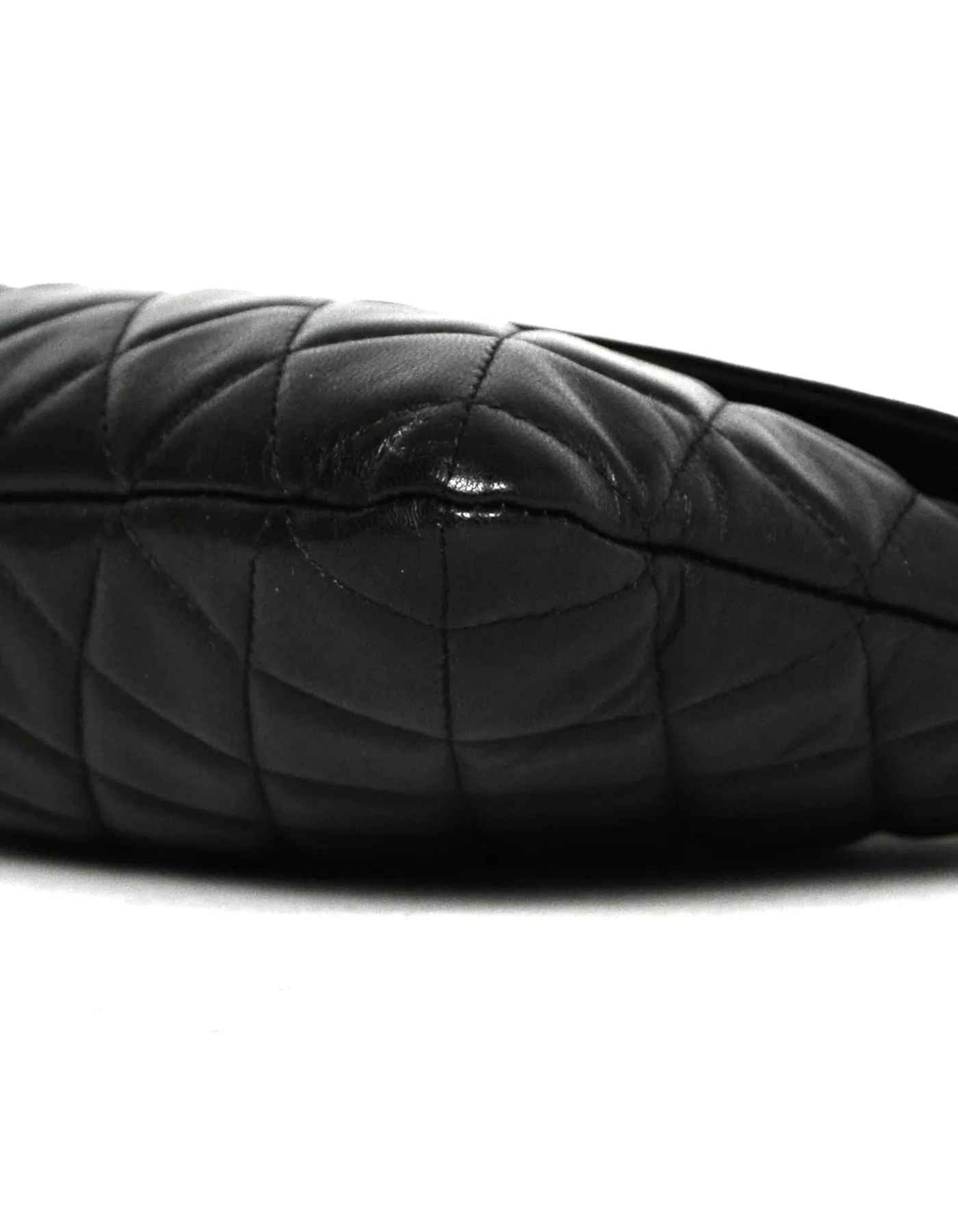 Chanel SO Black Lambskin Quilted Pouch