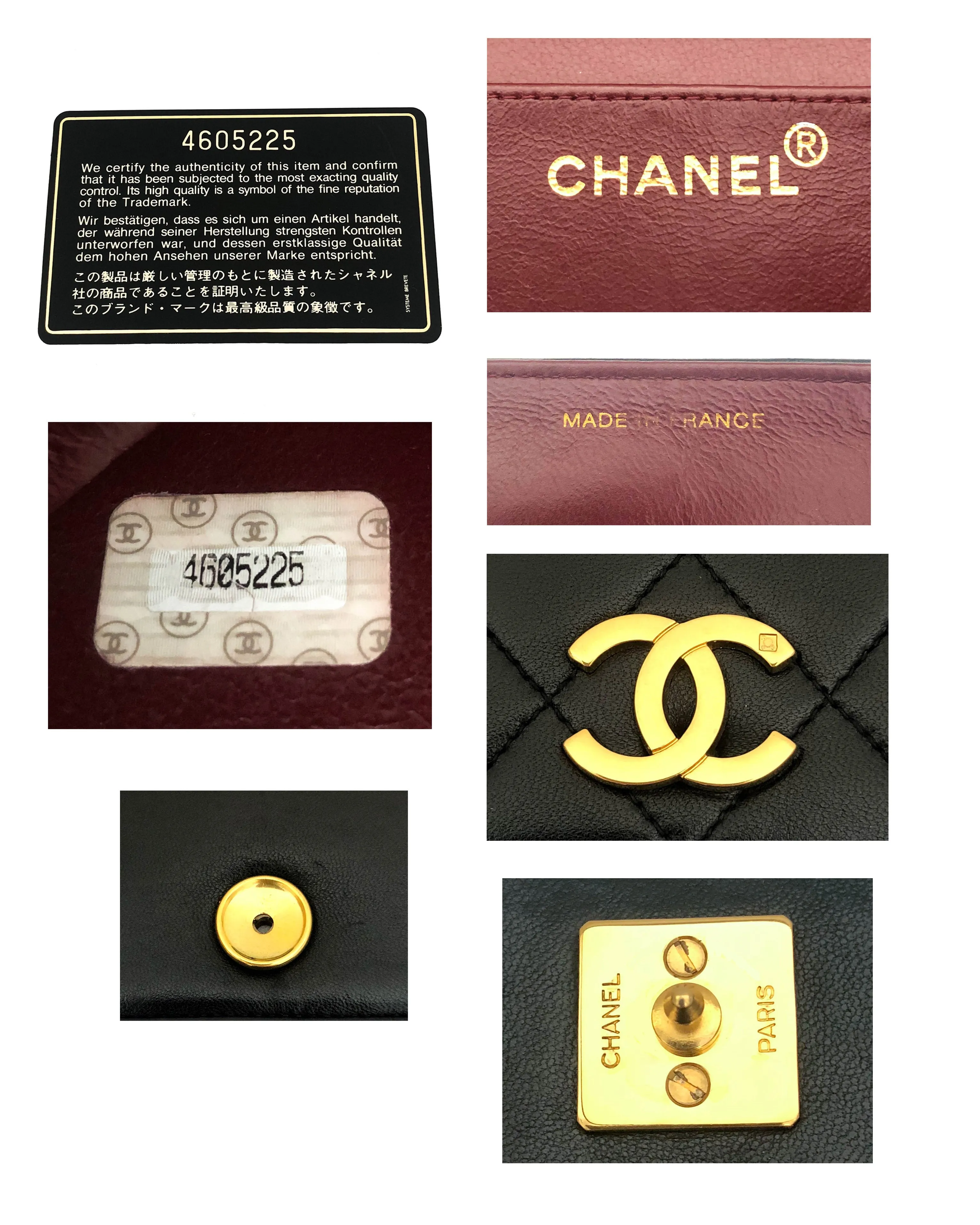 Chanel Vintage Black Lambskin Mini Classic Full Flap Bag