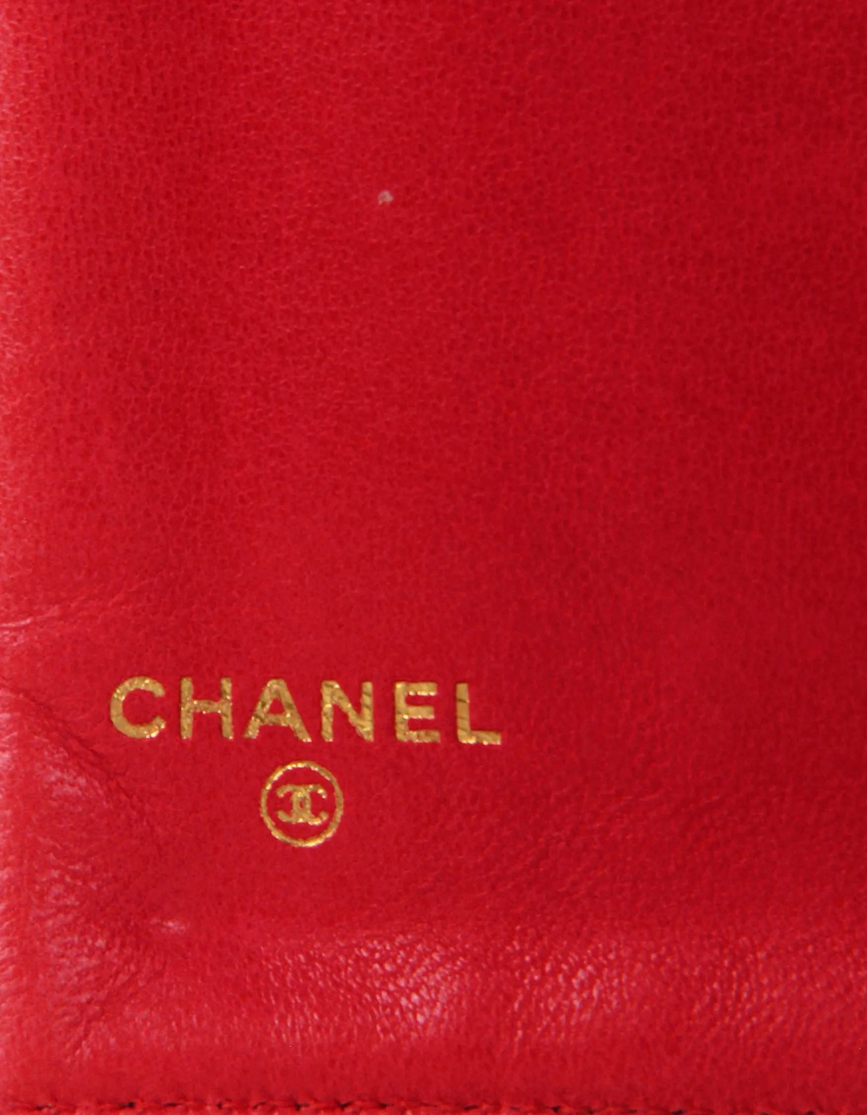 Chanel Vintage Red Caviar Leather Timeless CC Long Wallet