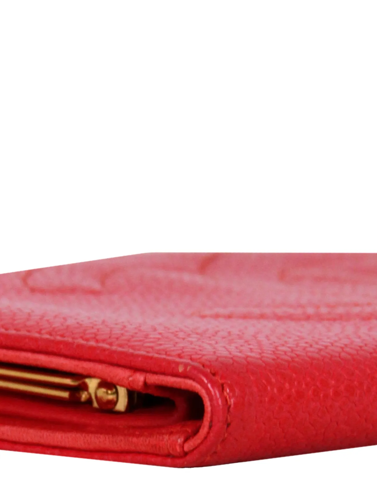 Chanel Vintage Red Caviar Leather Timeless CC Long Wallet