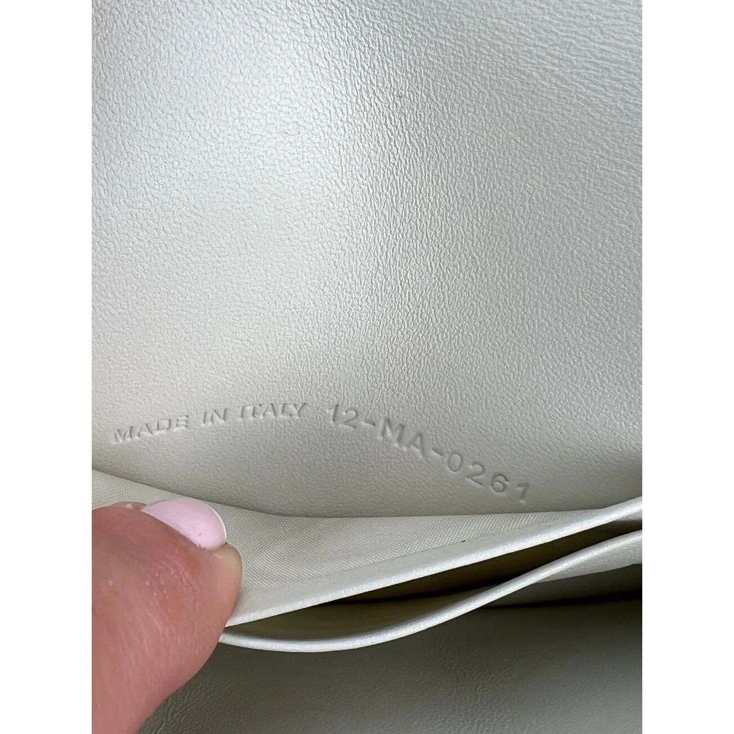 Christian Dior Caro Cannage White Leather Belt Bag Clutch