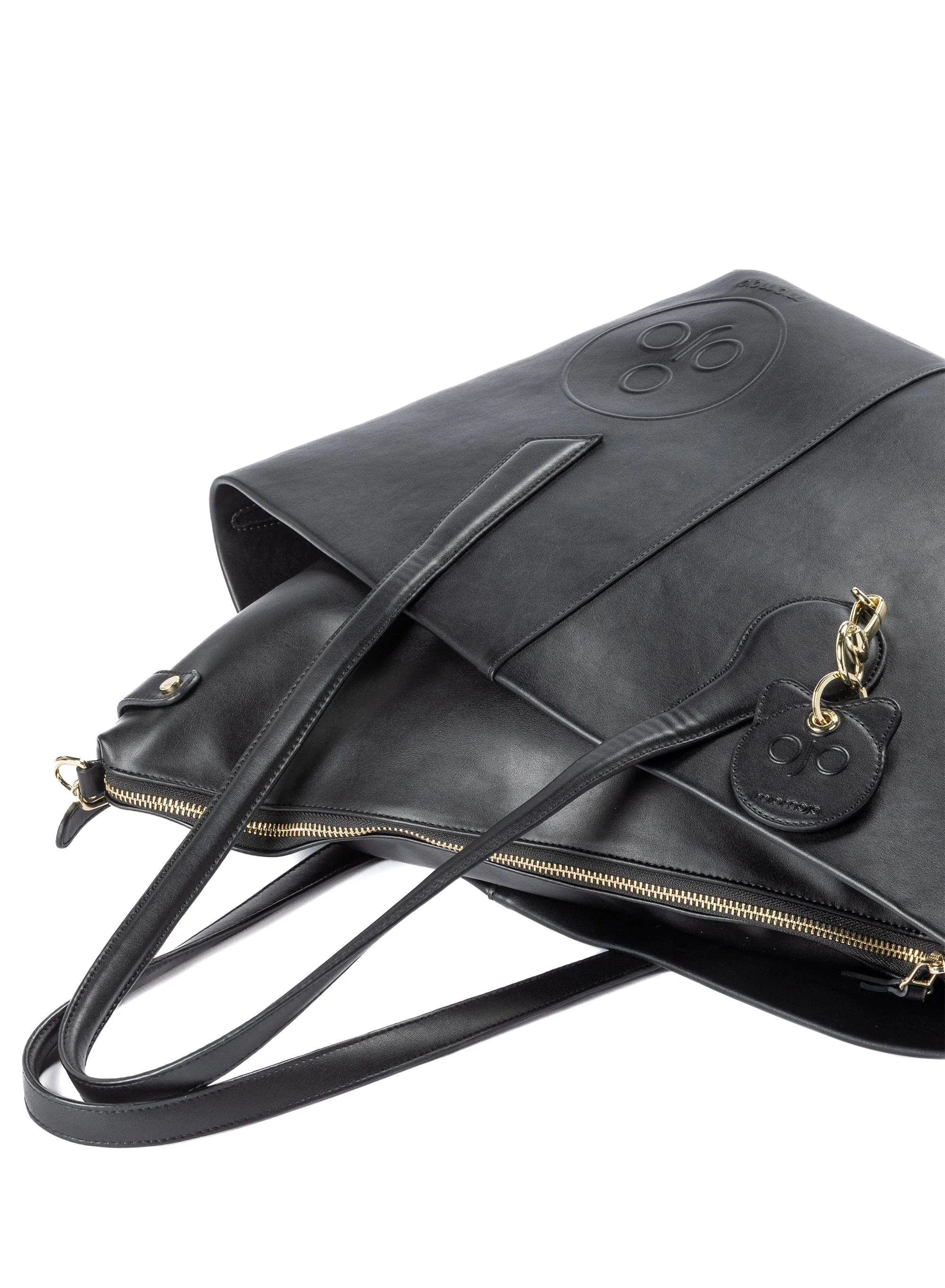 Clarissa Recycled Vegan Leather Tote Bag | Black