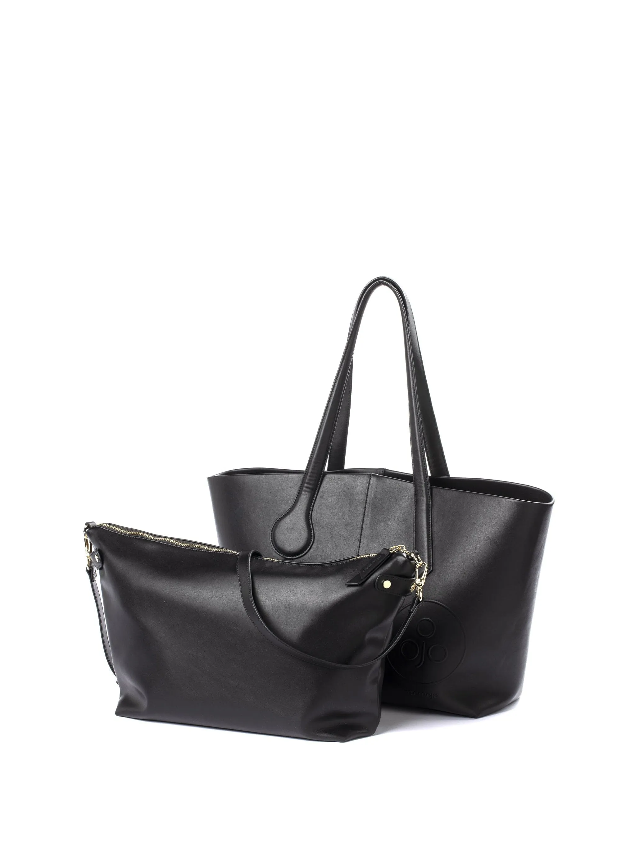 Clarissa Recycled Vegan Leather Tote Bag | Black