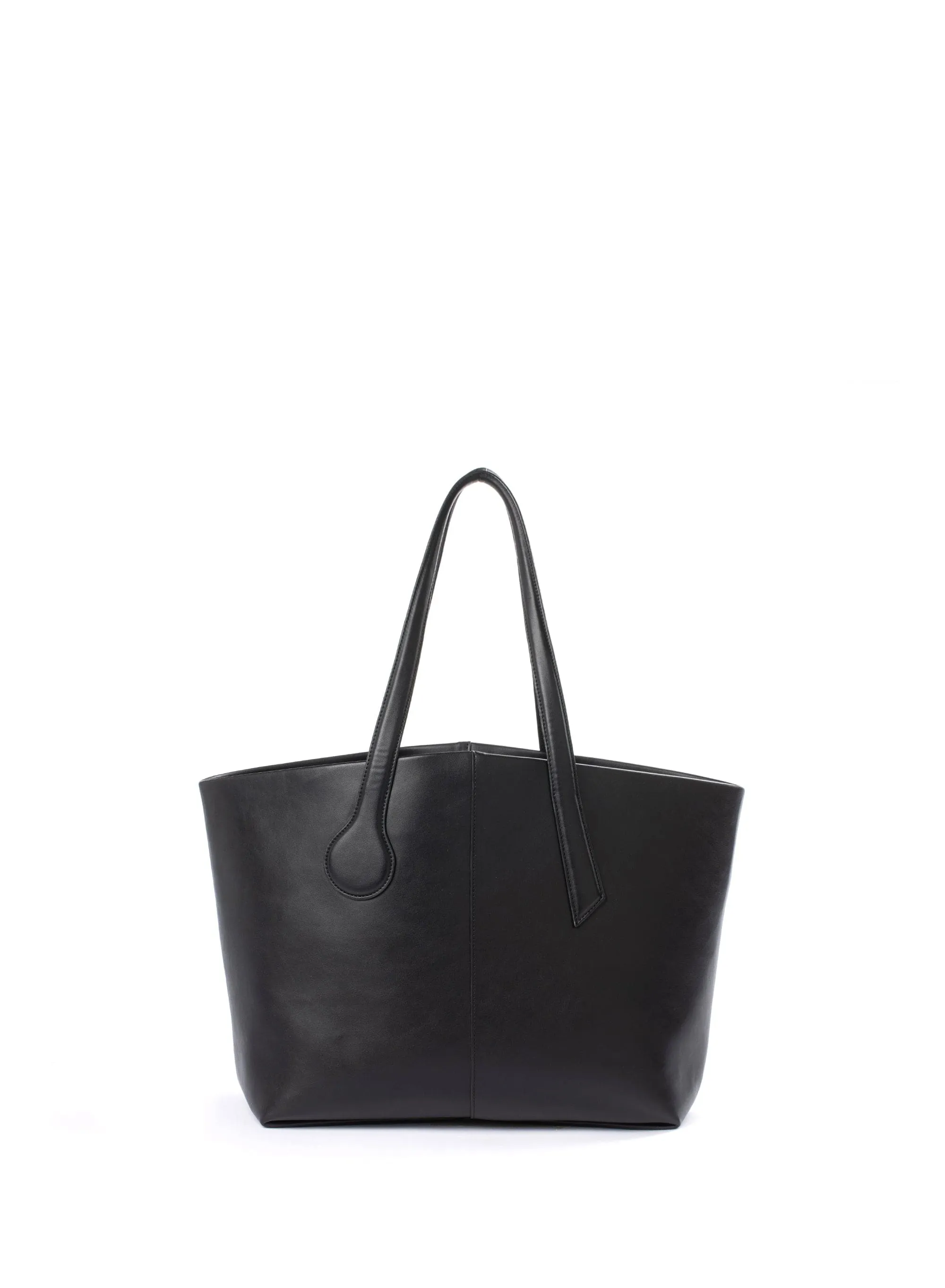 Clarissa Recycled Vegan Leather Tote Bag | Black