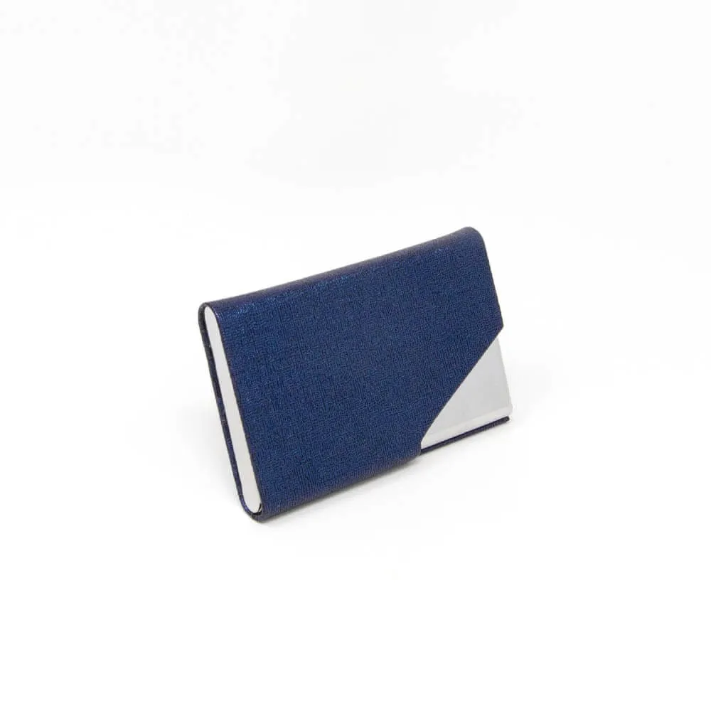Dark Blue Metallic Card Holder