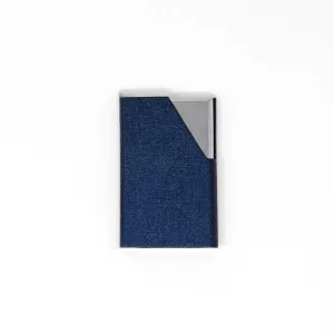 Dark Blue Metallic Card Holder