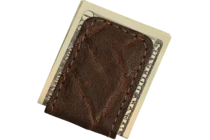 Dark Brown Elephant Men's Magnetic Money Clip
