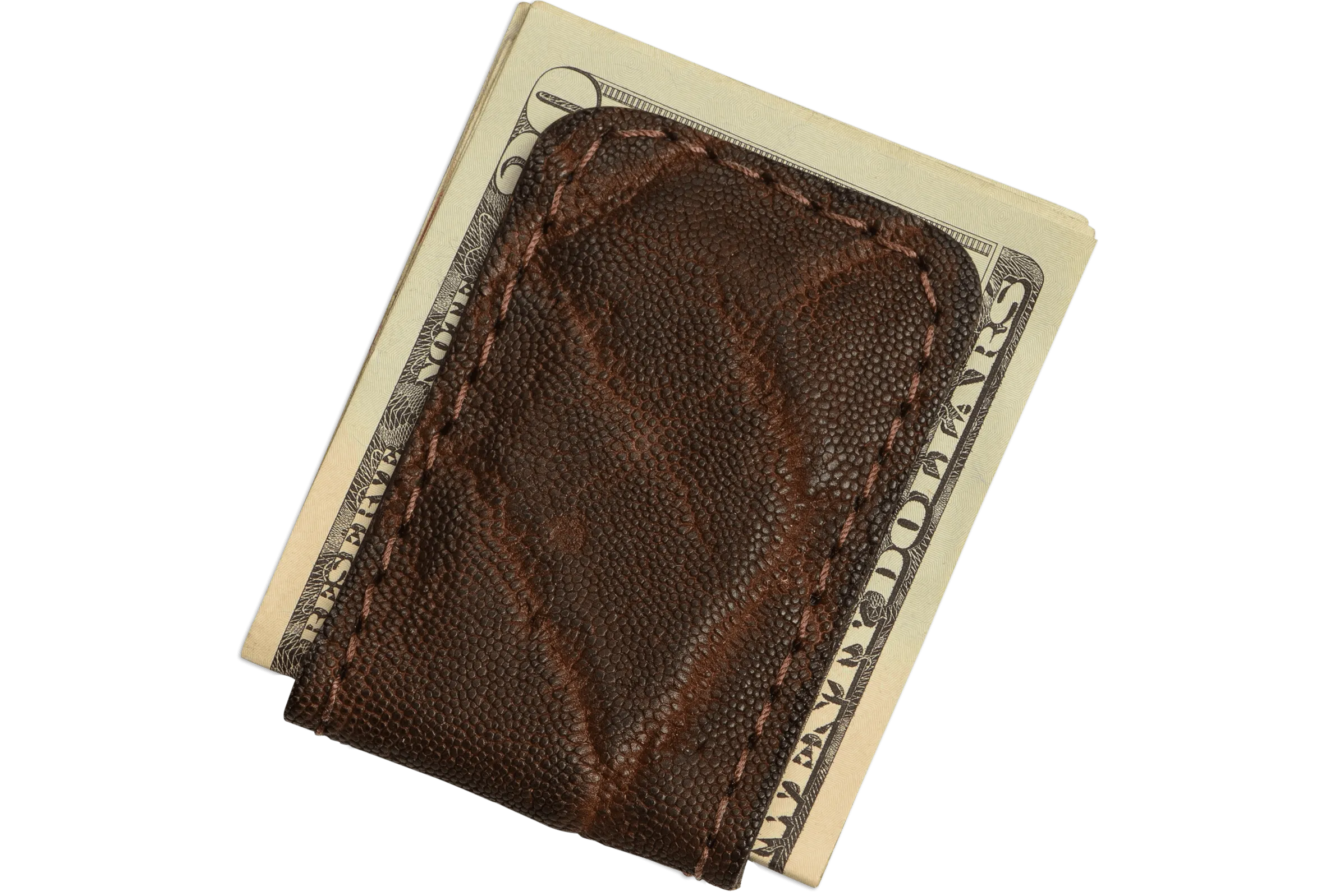 Dark Brown Elephant Men's Magnetic Money Clip