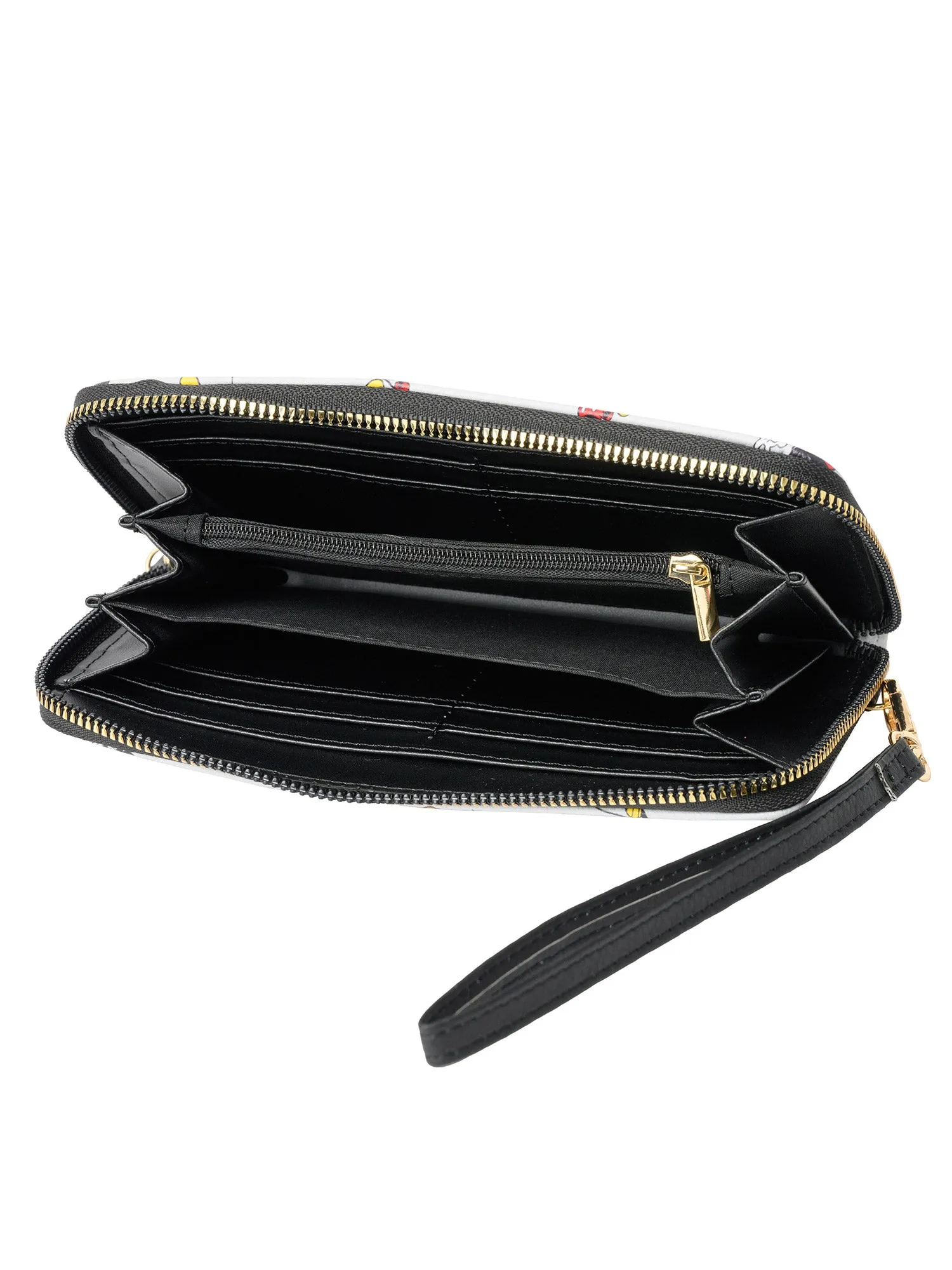 Disney Women's Mickey Mouse Wallet Zip Around Wristlet All-Over Character Print