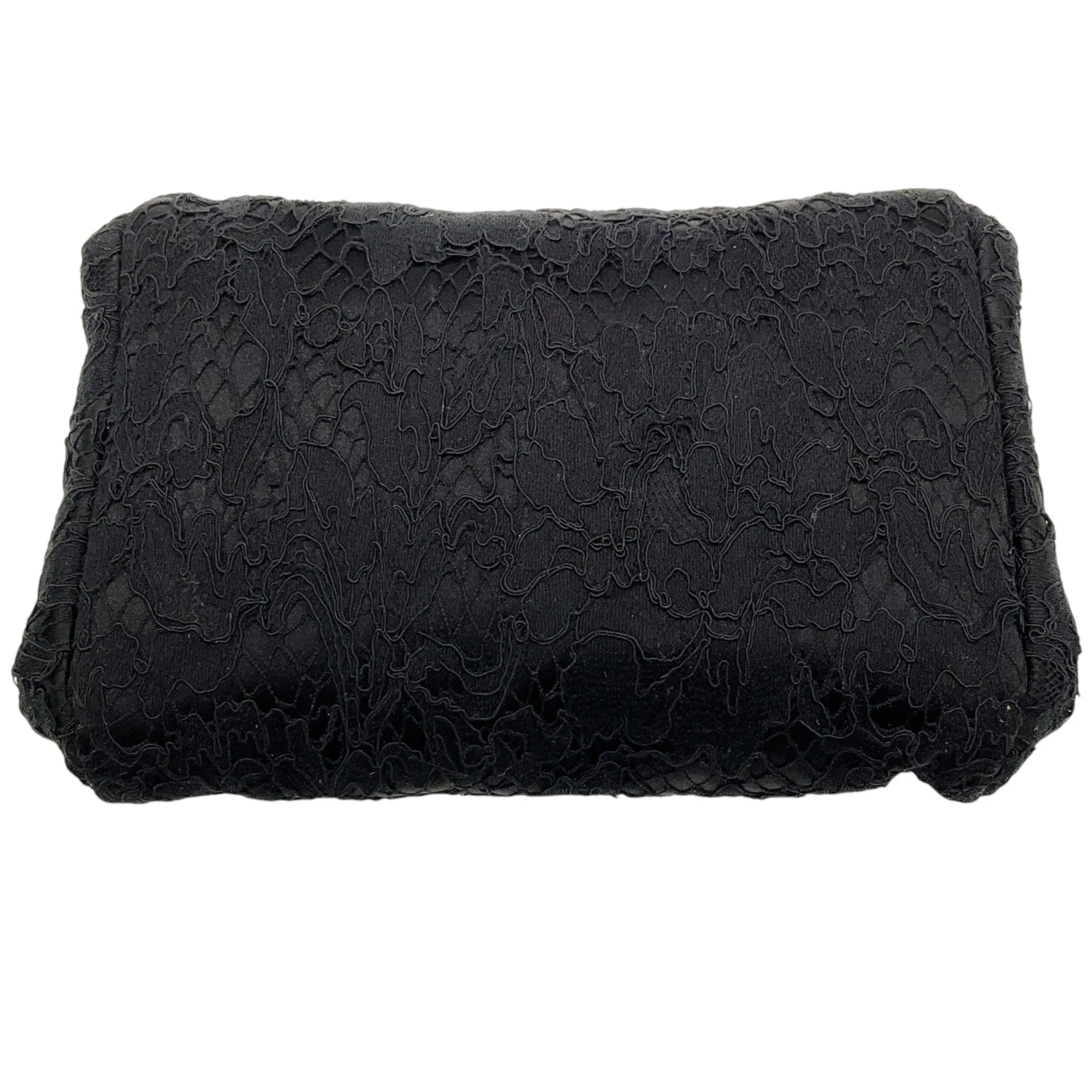 Dolce & Gabbana Black Lace and Stones Frame Clutch