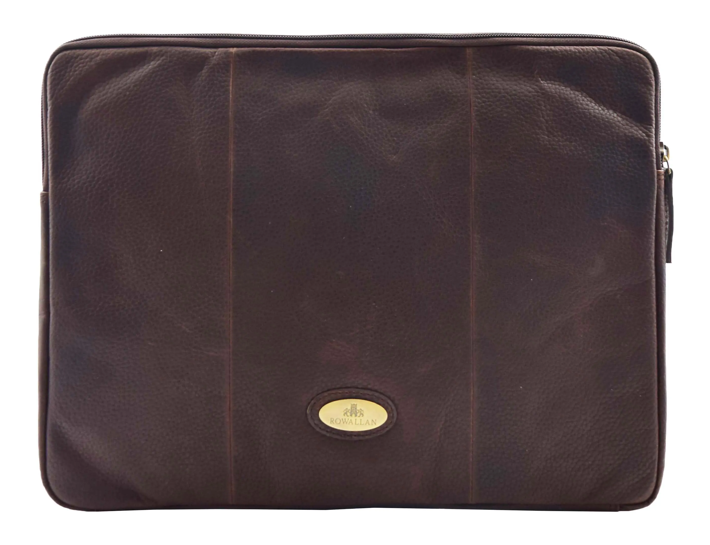 DR463 Real Leather Portfolio Case A4 Documents Clutch Brown