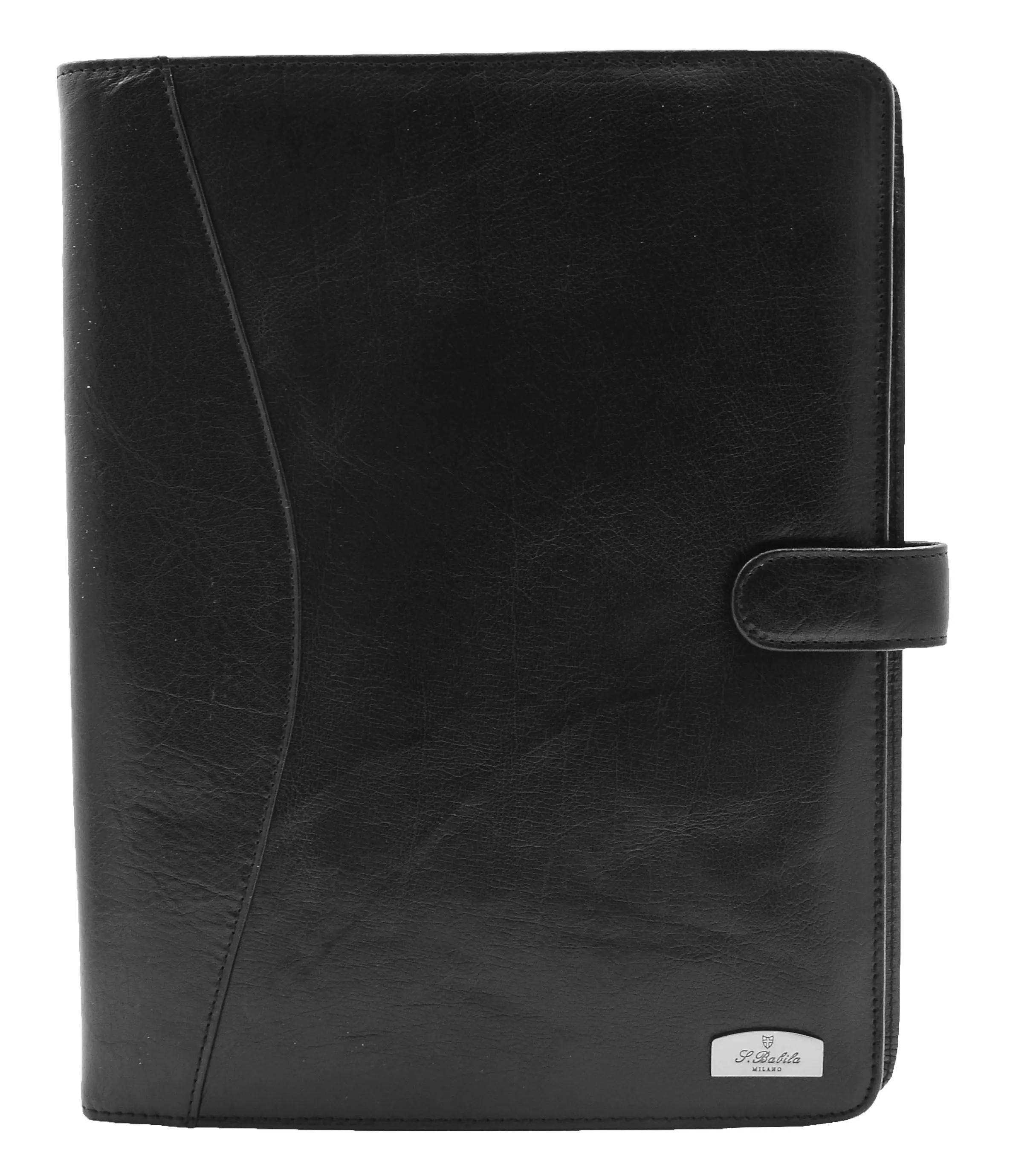 DR481 Genuine Leather Portfolio Case A4 Size Black
