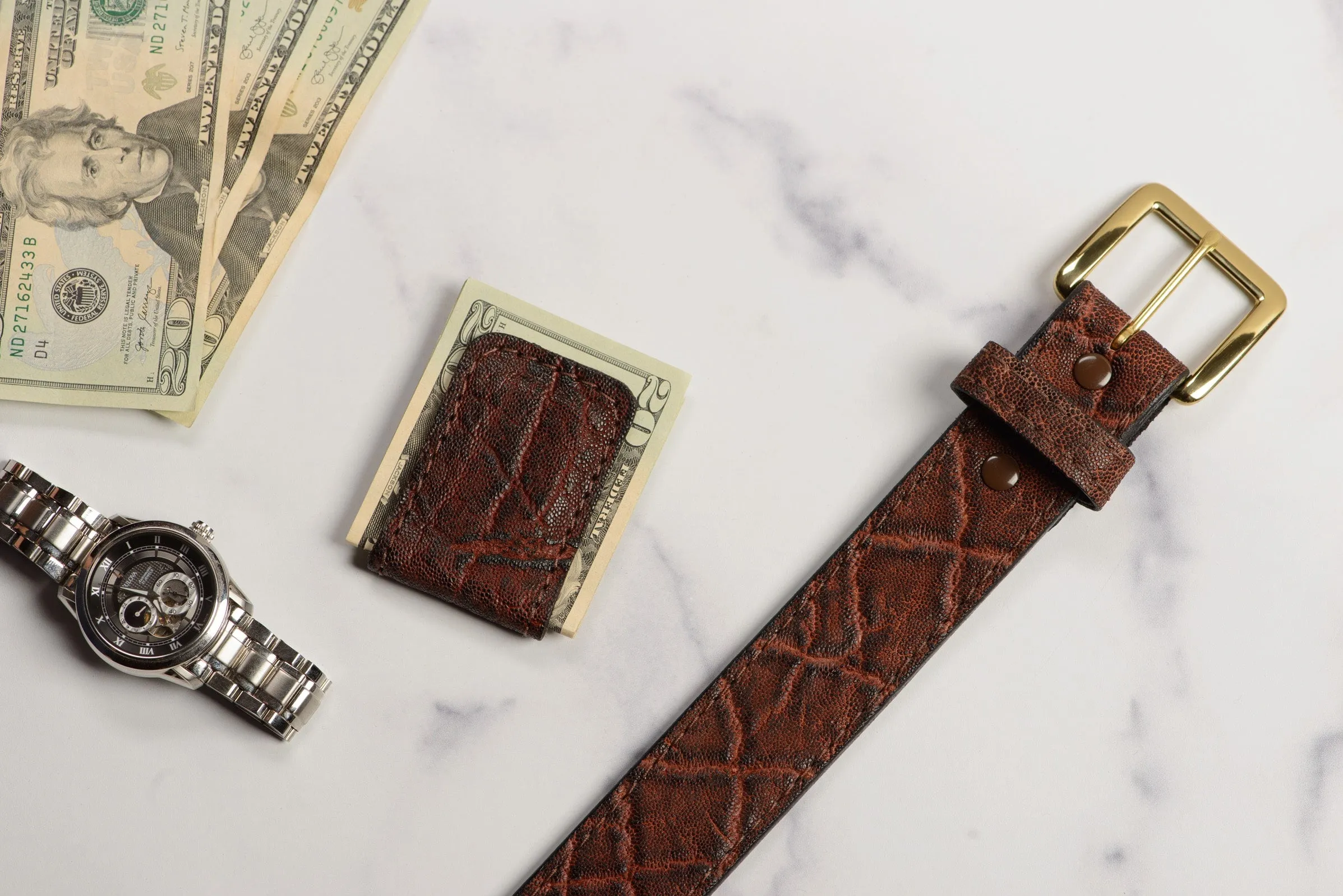 Dragon Fire Elephant Men's Magnetic Money Clip