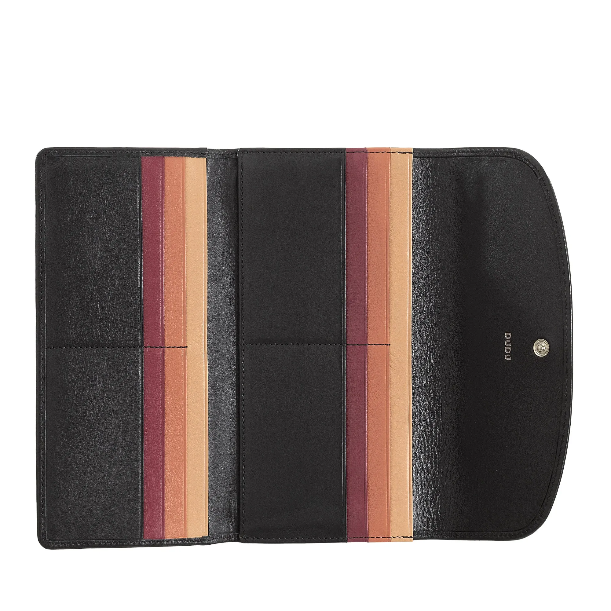 DUDU WORLD WORLD WORLD IN REAL LEATHER, RFID shielded, Portamonete hinge wallets, Multi compartments