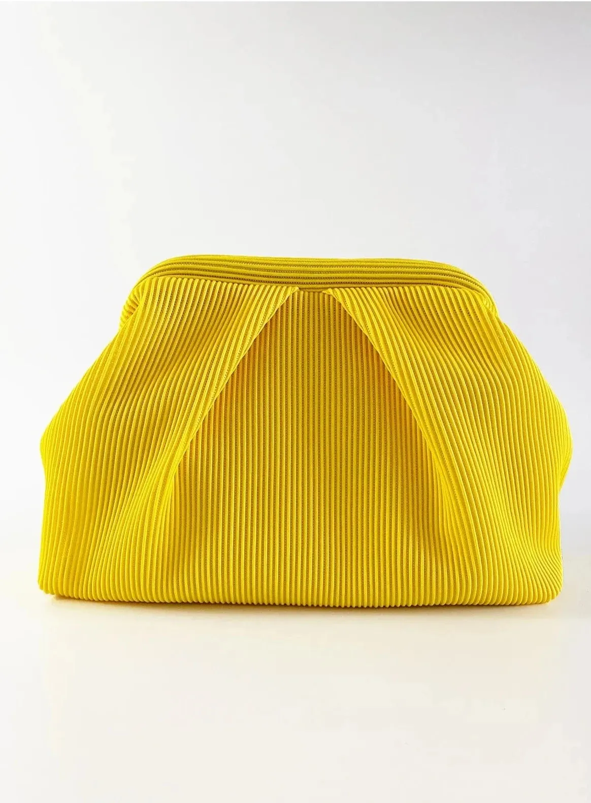 Elegant Navy Pleated Clutch Handbag