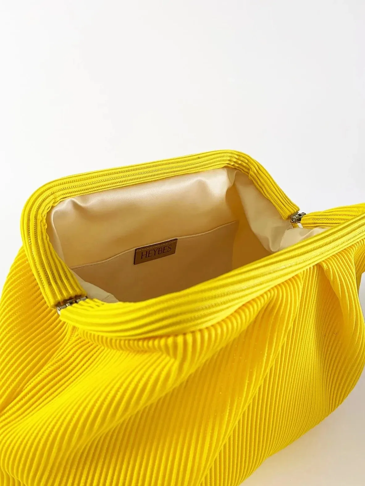 Elegant Navy Pleated Clutch Handbag