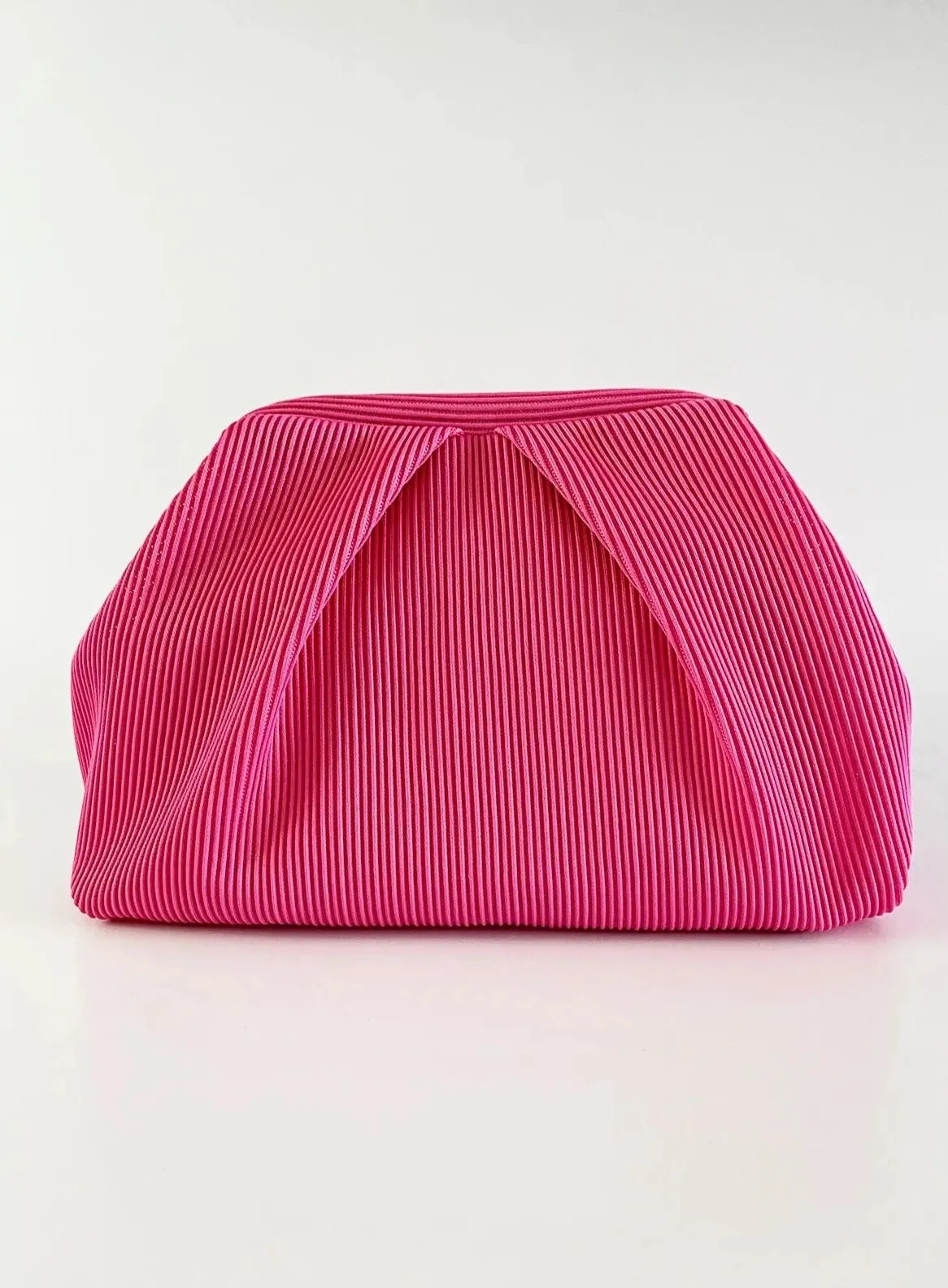 Elegant Navy Pleated Clutch Handbag