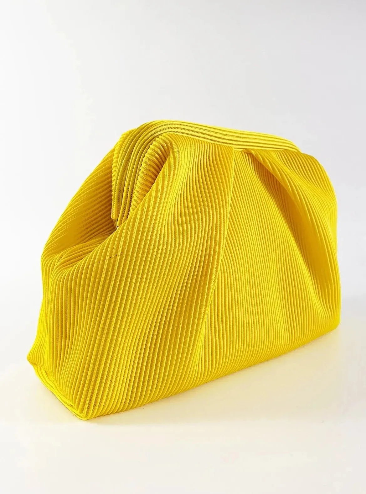 Elegant Navy Pleated Clutch Handbag