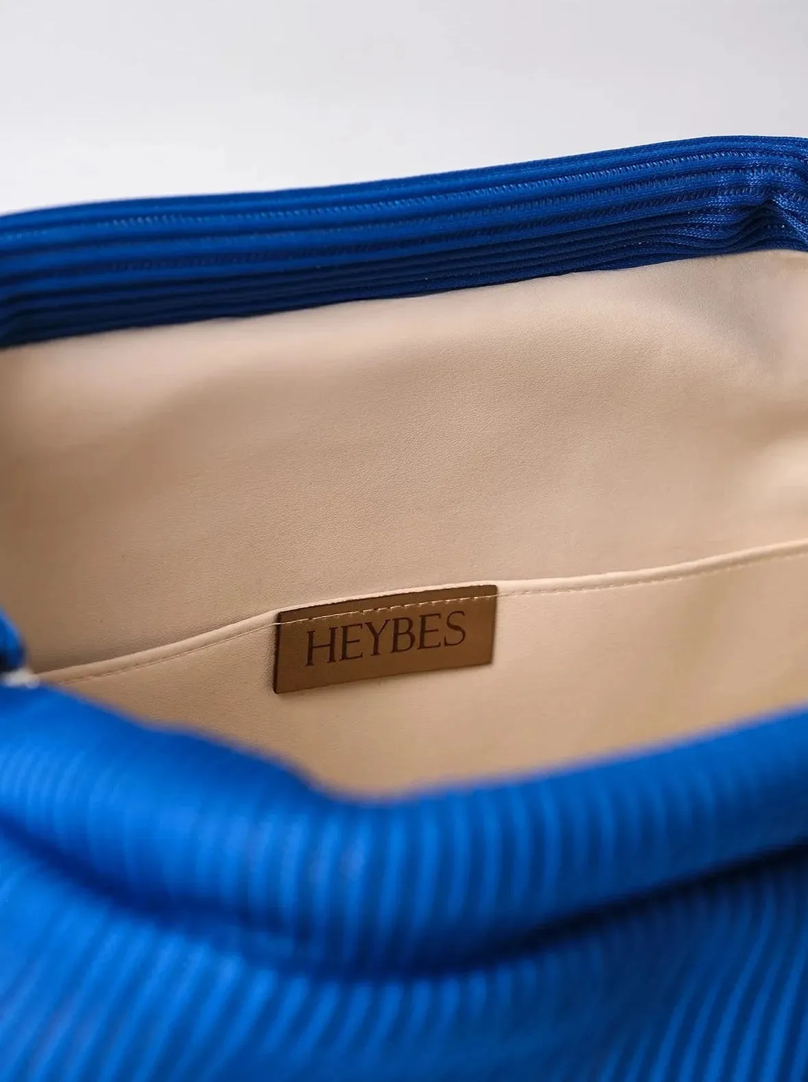 Elegant Navy Pleated Clutch Handbag