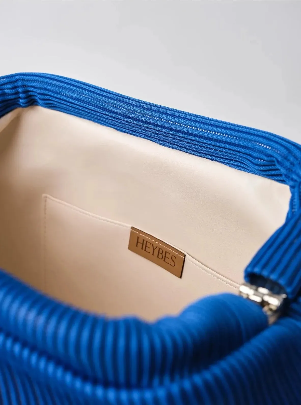 Elegant Navy Pleated Clutch Handbag