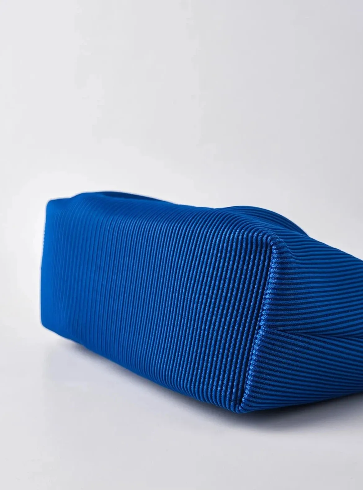 Elegant Navy Pleated Clutch Handbag