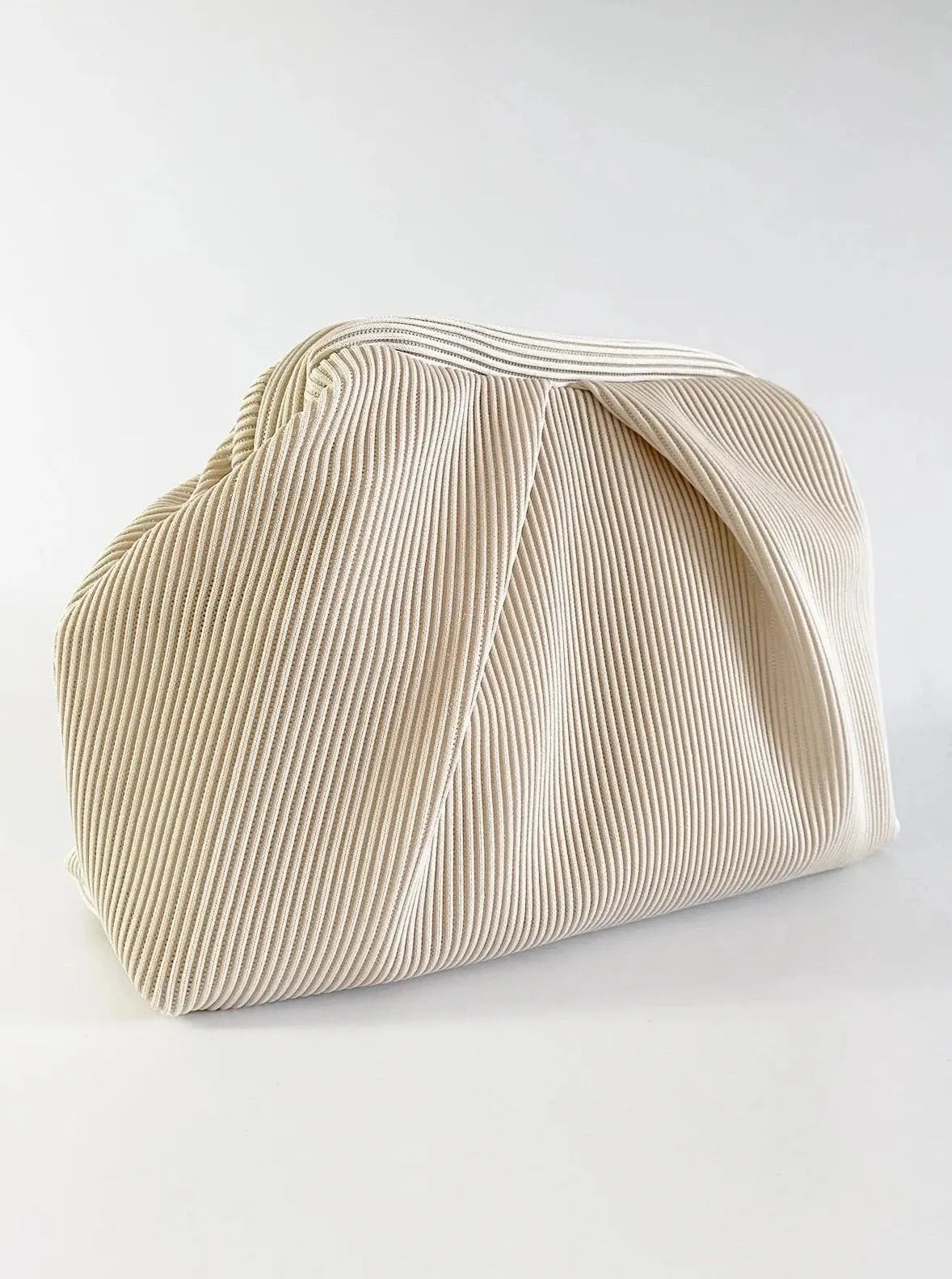 Elegant Navy Pleated Clutch Handbag