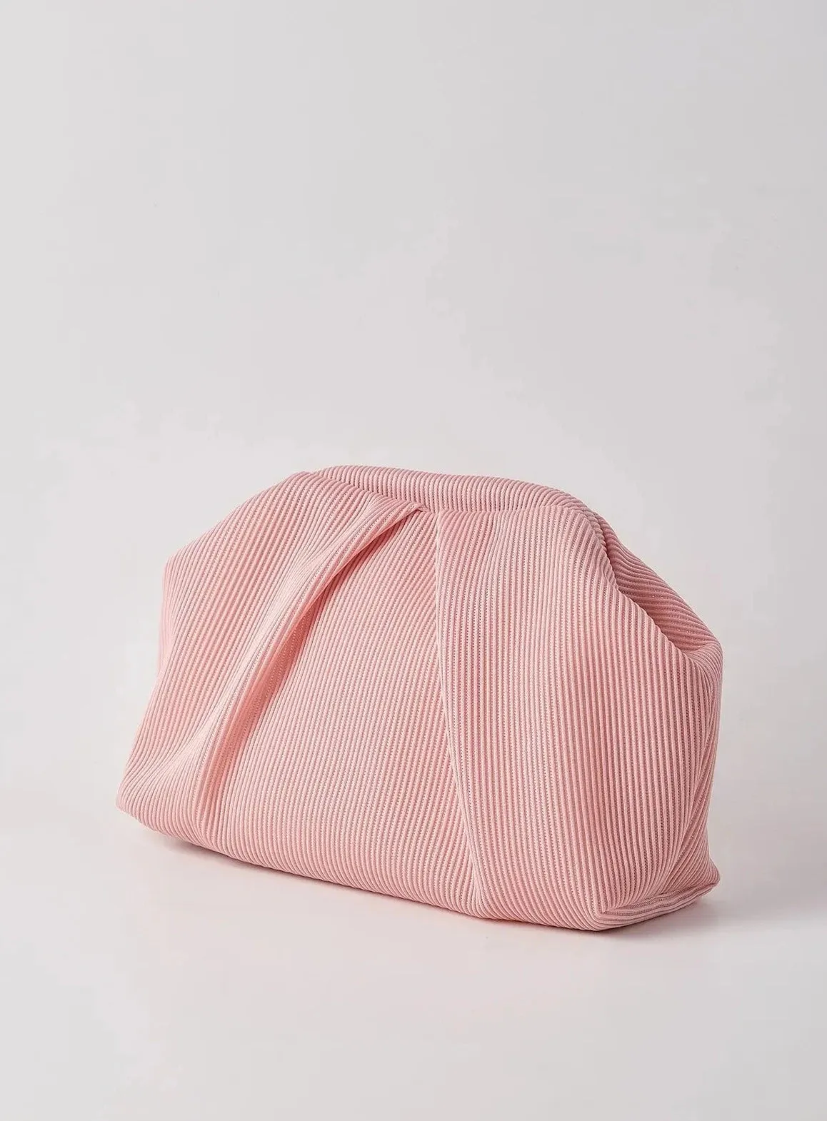 Elegant Navy Pleated Clutch Handbag