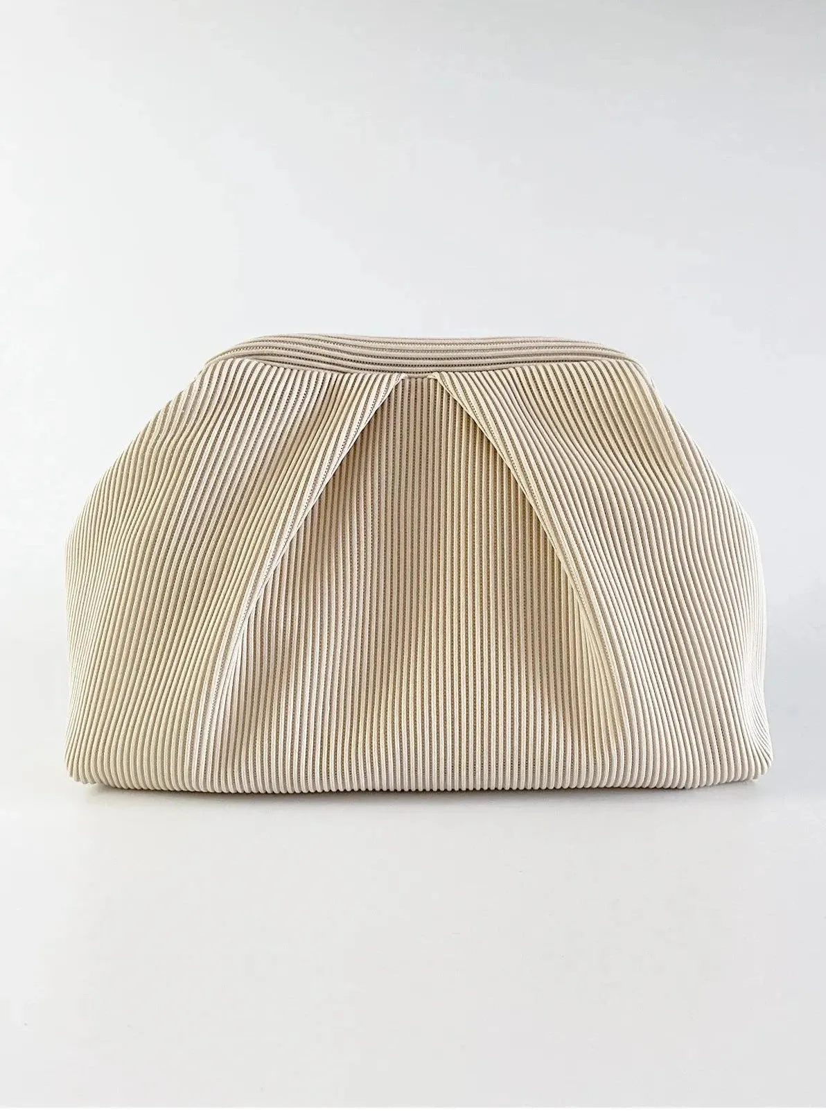 Elegant Navy Pleated Clutch Handbag