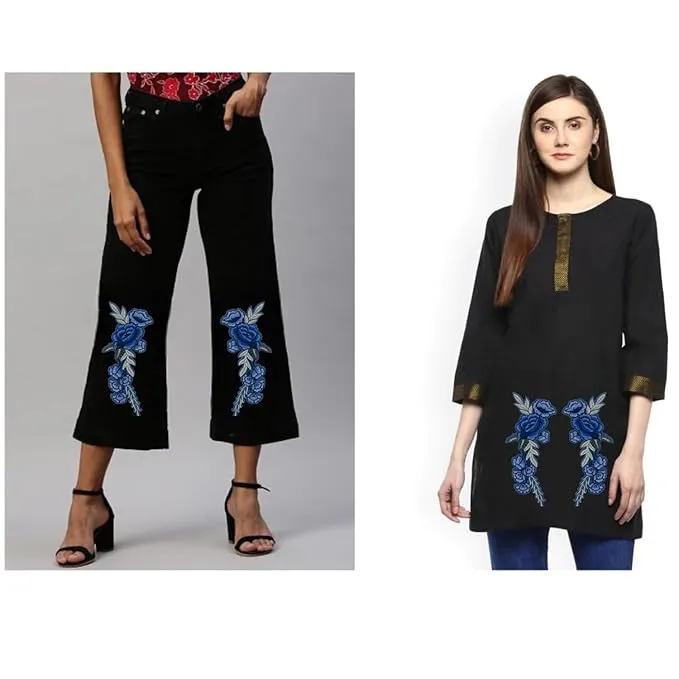 Embroidery Flower Patch for Men's & Women's Fashion