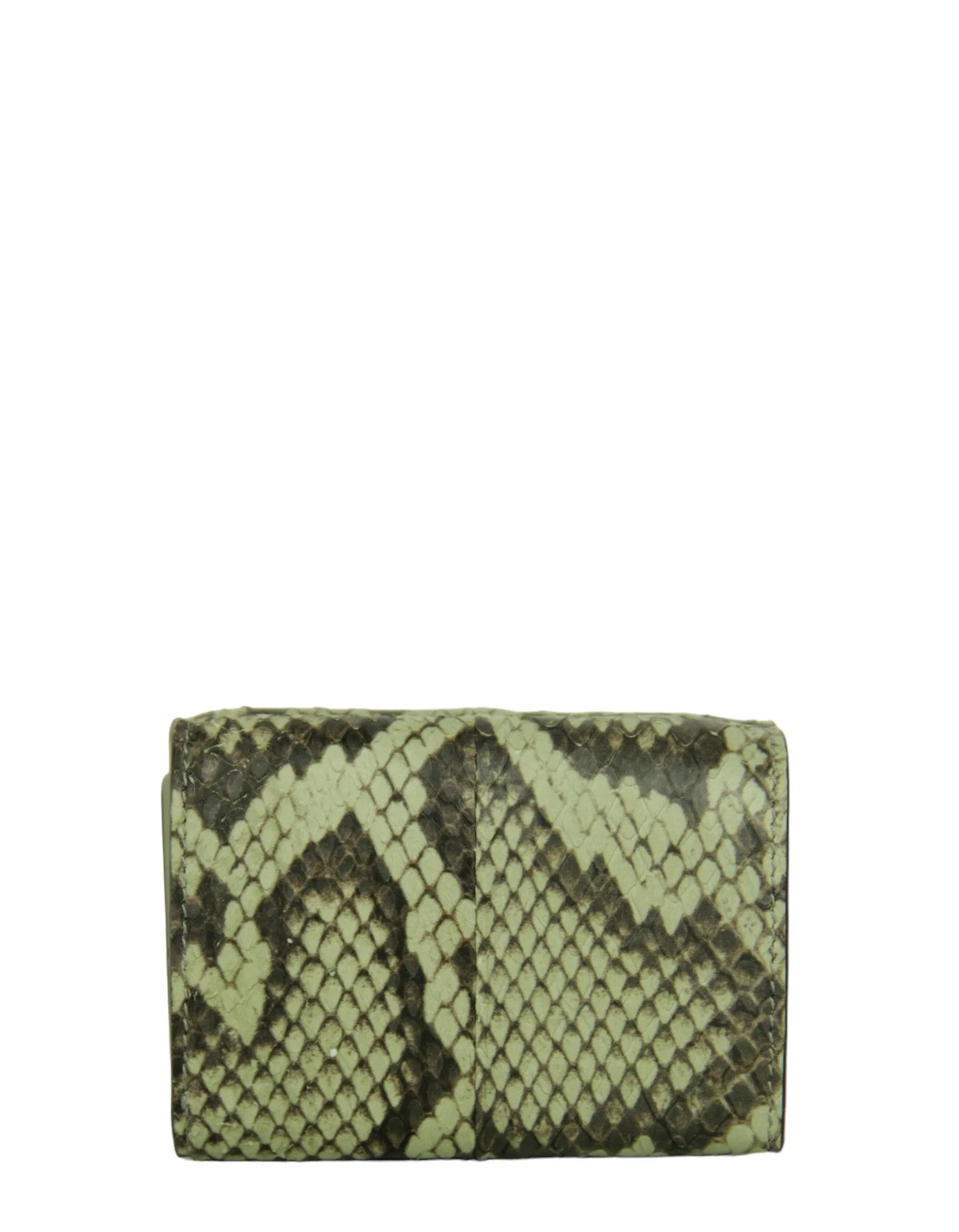 Fendi Green Tea Python Micro Trifold Wallet