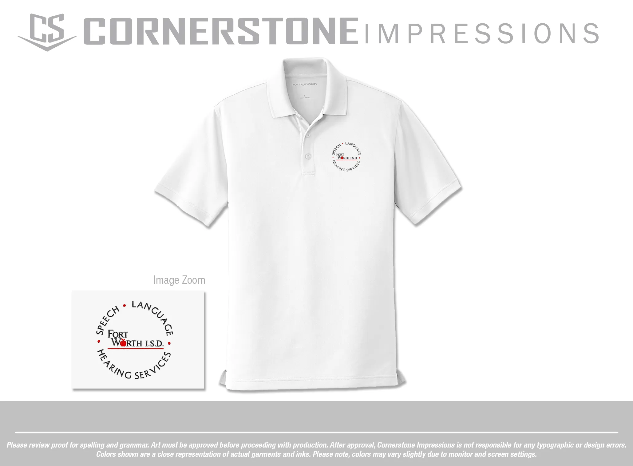 FWISD Speech Language Hearing Men's Embroidered Polos
