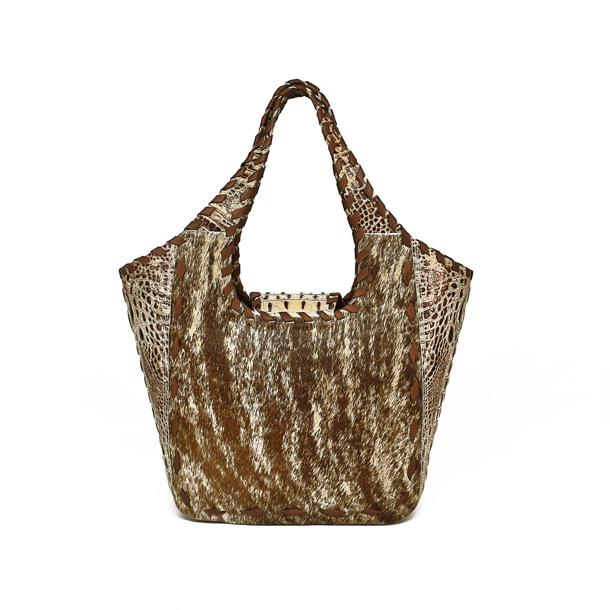 Genuine Cowhide Leather Bag - The Cowgirl Tote I