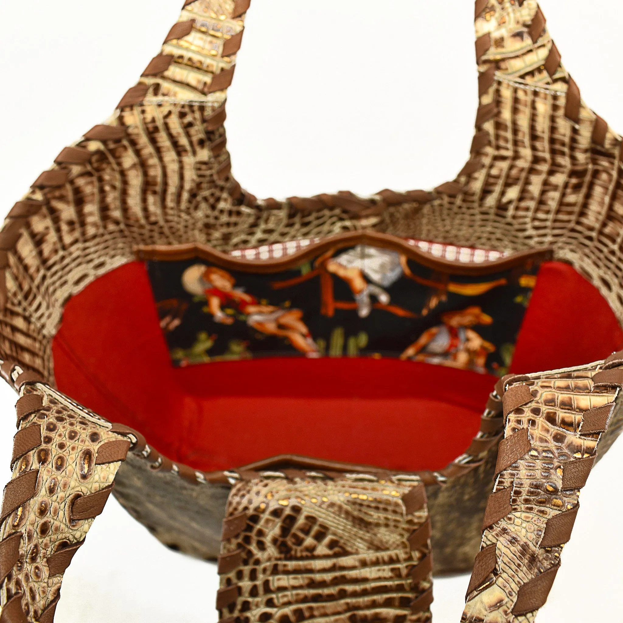 Genuine Cowhide Leather Bag - The Cowgirl Tote I